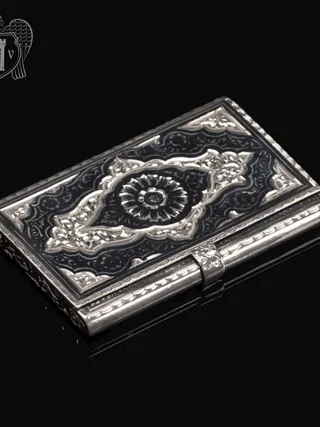 Визитница серебряная «Персидский мотив»