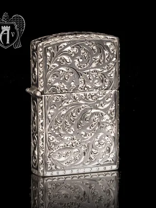 Зажигалка из серебра  «Клио»