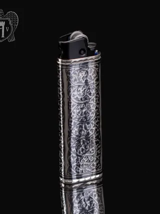 Зажигалка серебряная «Магнат»