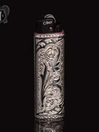 Зажигалка серебряная  «Тесей»