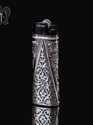 Зажигалка серебряная «Викинг»