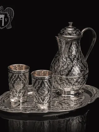Сервиз из серебра 925 пробы  «Шамхан» для воды и напитков