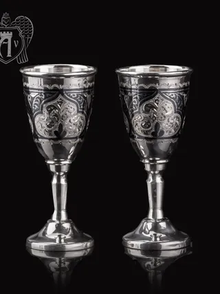 Набор рюмок из серебра  «Клод» 2 шт