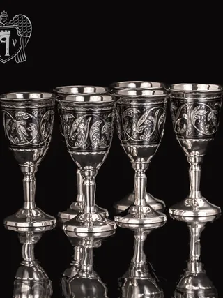 Набор рюмок из серебра  «Бодрум»