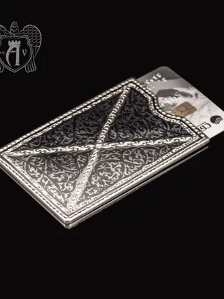 Чехол для банковских карт серебряный «Балин»