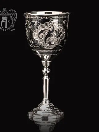 Бокал из серебра «Камелия»