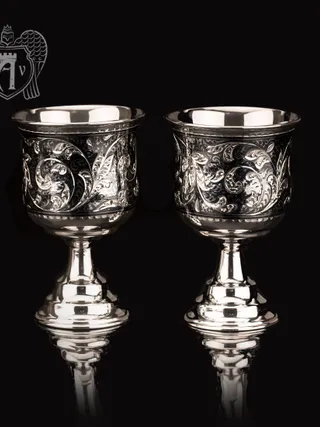 Бокалы из  серебра  «Элегия» 2 шт
