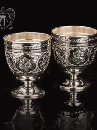 Бокалы из серебра «Каллисто» 2 шт