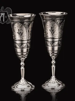 Бокалы из серебра «Кристи»