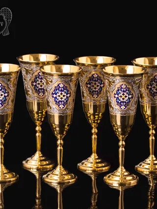 Бокалы серебряные  «Монреаль» 6 шт