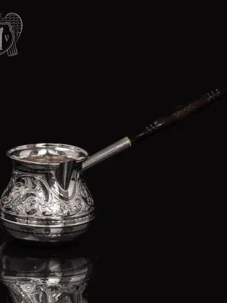 Большая турка серебряная «Тамарис»