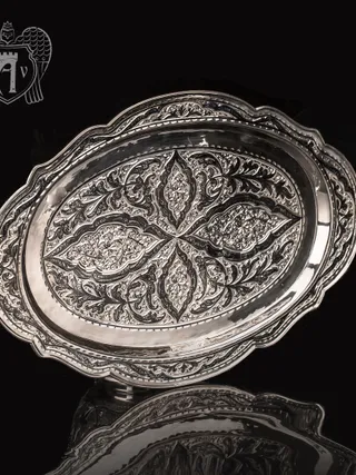 Большой поднос из серебра «Шамхан»