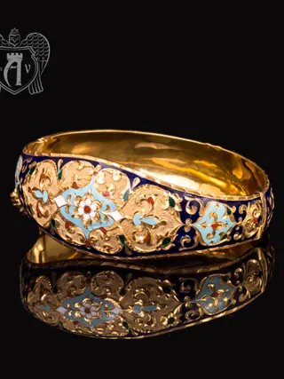 Браслет из серебра «Габриэлла» с позолотой и эмалью