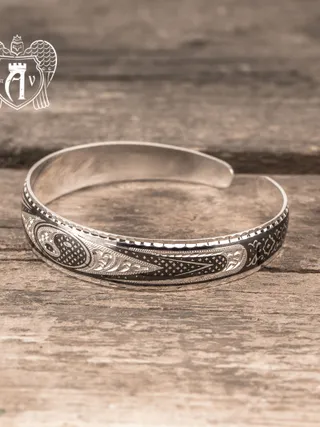 Браслет из серебра кубачинский «Инь Янь»