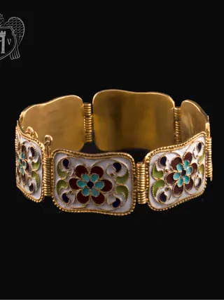 Браслет из серебра «Жозефина» с позолотой