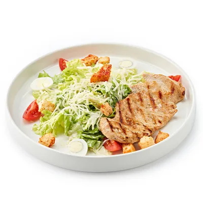 Салат цезарь с куриной грудкой