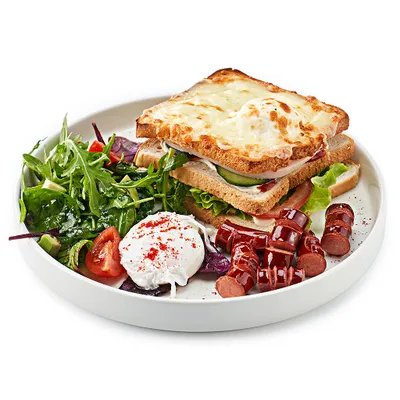 Завтрак Сэндвич с яйцом пашот