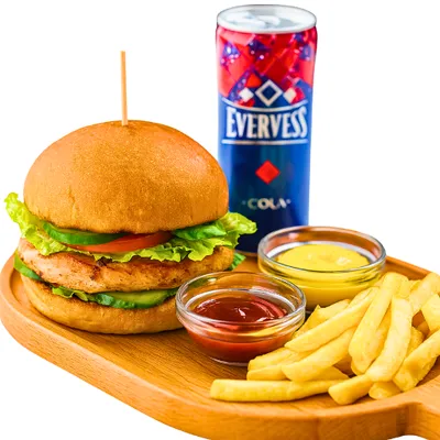 Бургер Куриный Фреш (комбо)