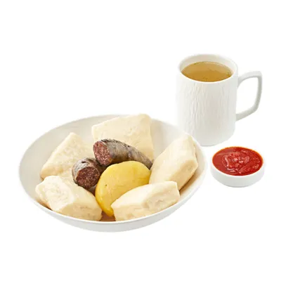 Аварский хинкал с сушёной колбасой