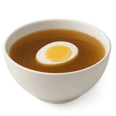 Куриный бульон с яйцом