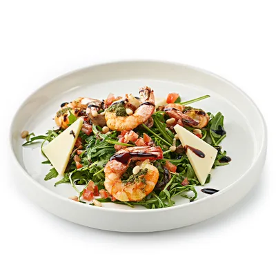 Салат инсалат ди руккола с креветками