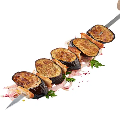 Шашлык Баклажаны с курдюком
