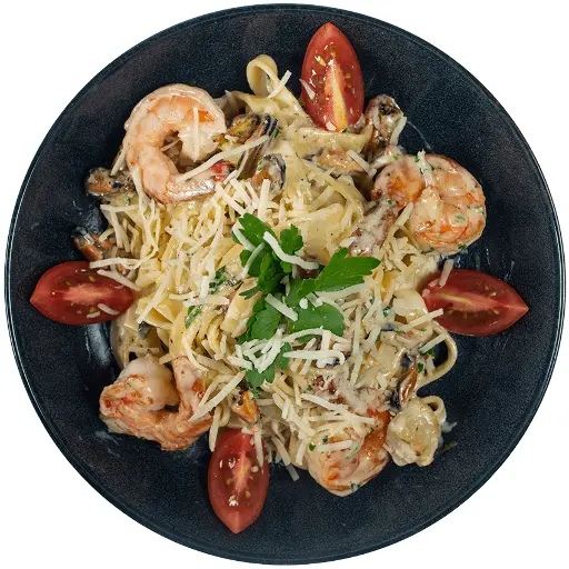 Феттучини с морепродуктами