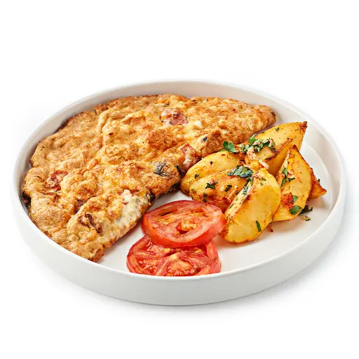 Завтрак омлет с грибами и сыром