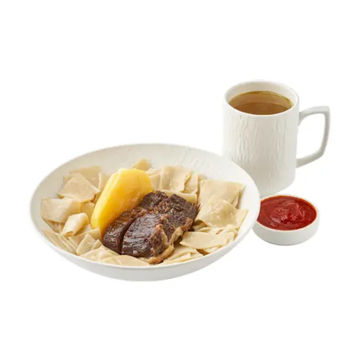 Тонкий хинкал с сушёным мясом