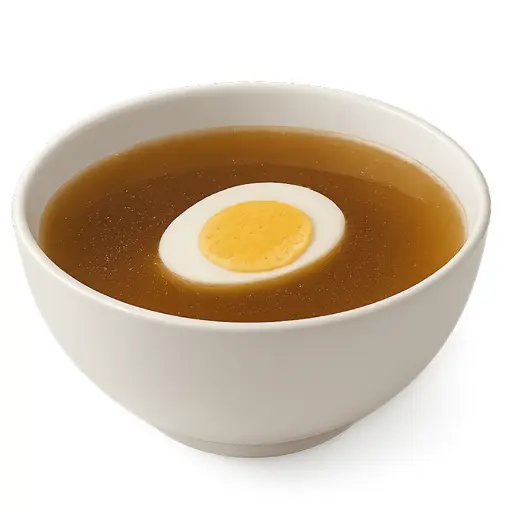 Куриный бульон с яйцом