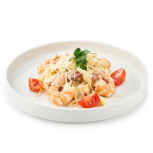 Феттучини с телятиной в сливочном соусе