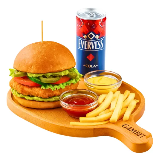 Бургер Чепотле куриный (комбо)