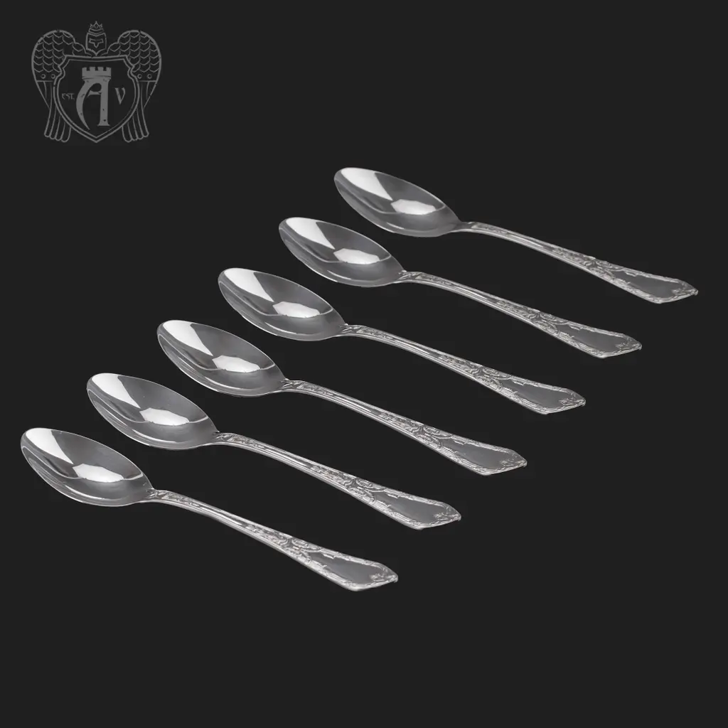 Чайные ложки из серебра 925 пробы «Герцогиня» 6 шт