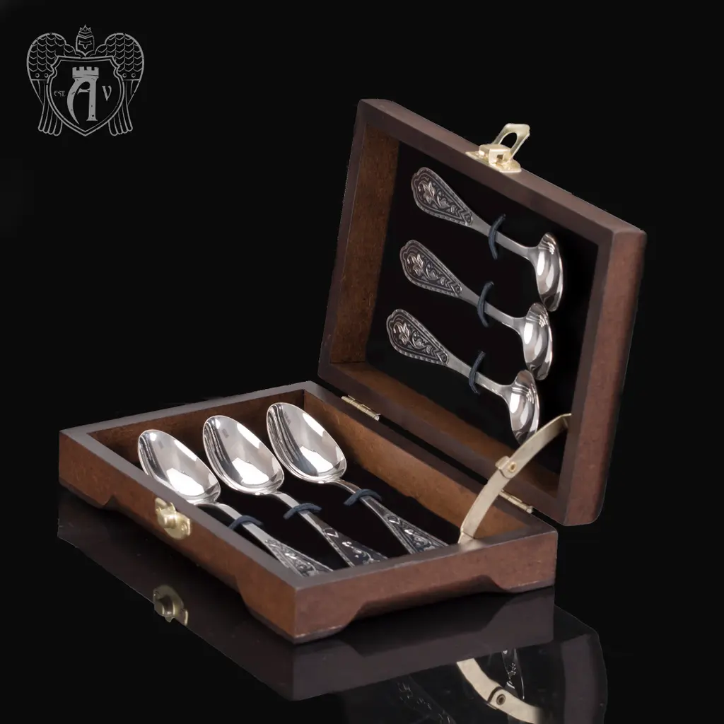 Чайные ложки Кубачинские ручной работы «Кубачи» комплект 6 шт