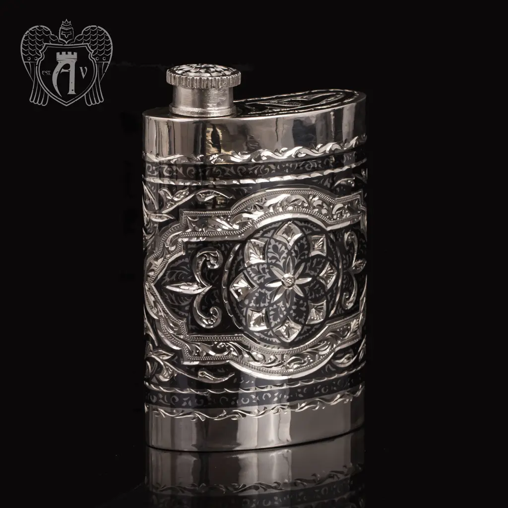 Фляжка серебряная «Викинг» малая