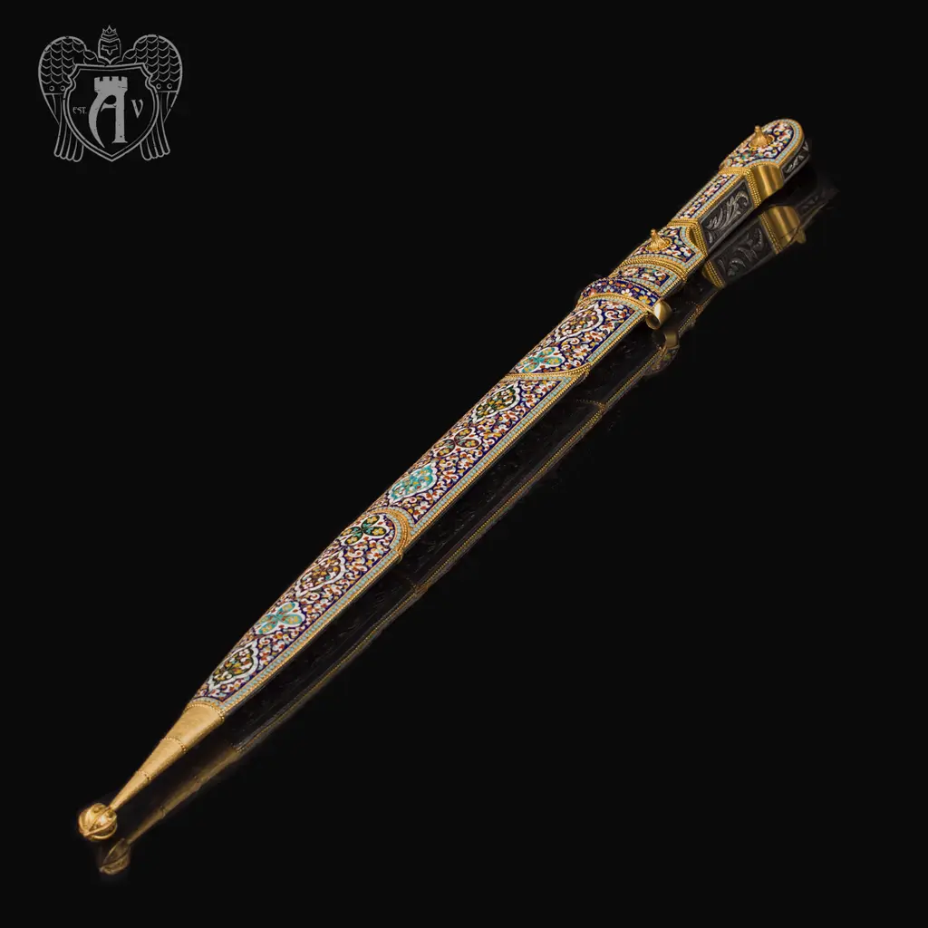 Кинжал из серебра с позолотой и эмалью «Царский»