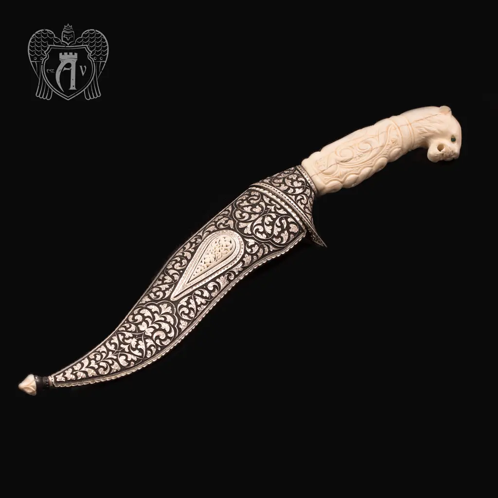 Кинжал из серебра (турецкий ятаган)  «Гепард»