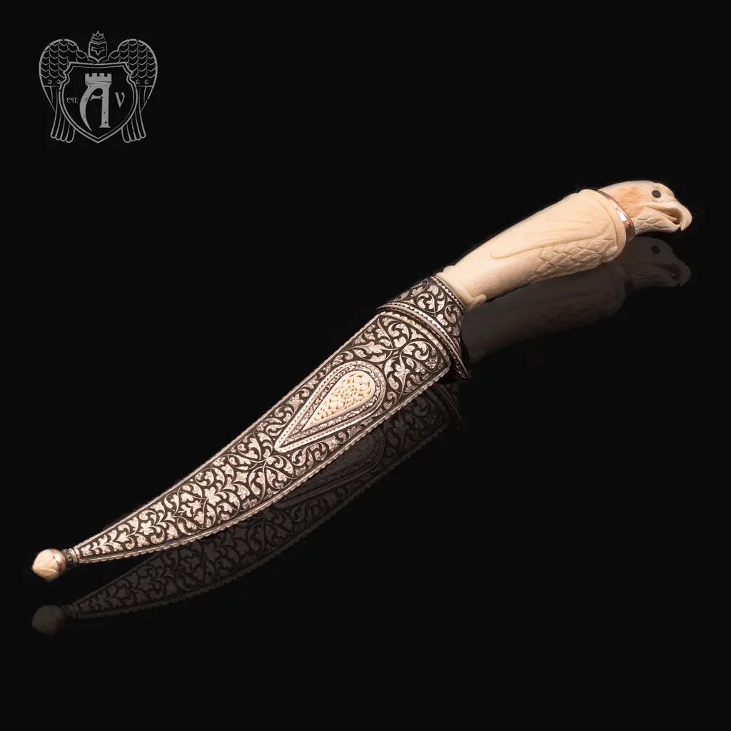 Кинжал из серебра (турецкий ятаган)  «Соколиный глаз»