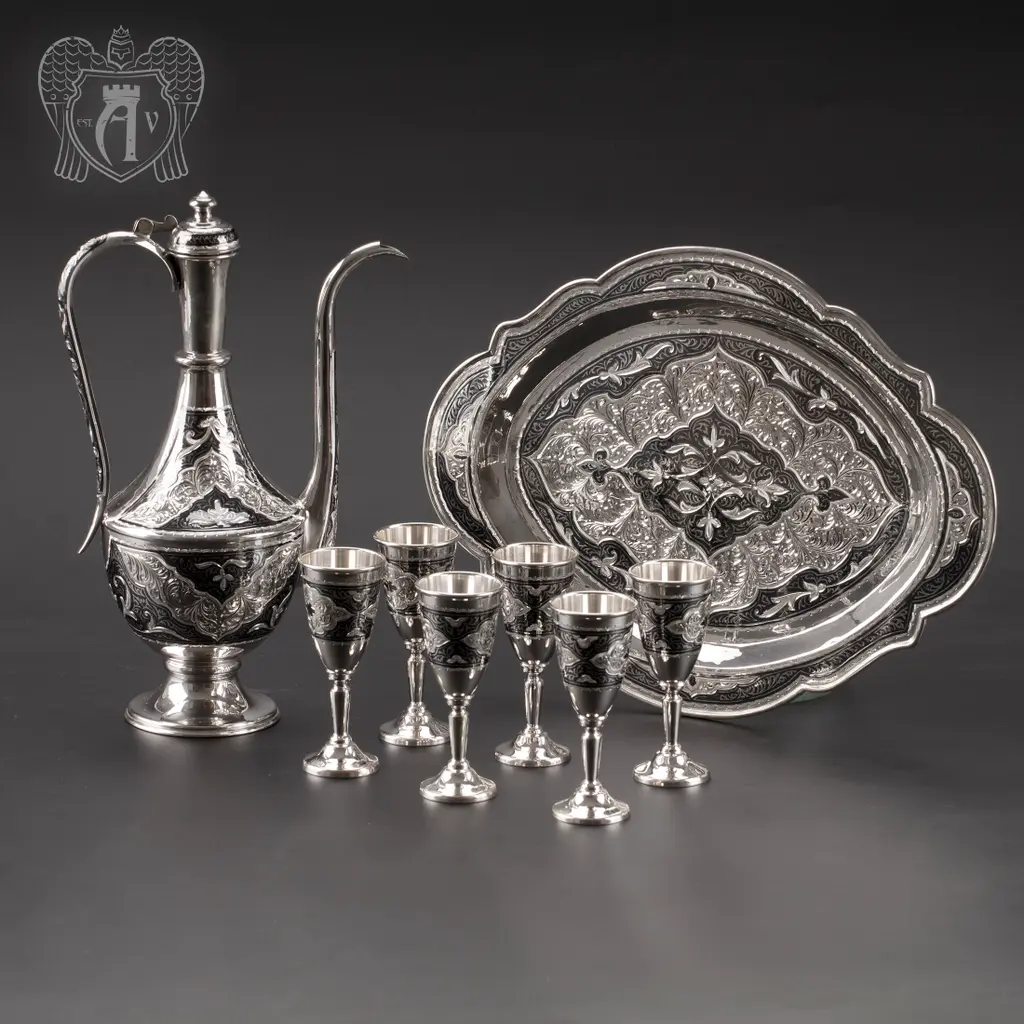 Коньячный сервиз «Кубачинский»