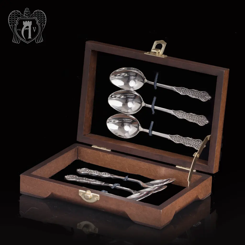 Кубачинские чайные ложки ручной работы «Милена 2» комплект 6 шт