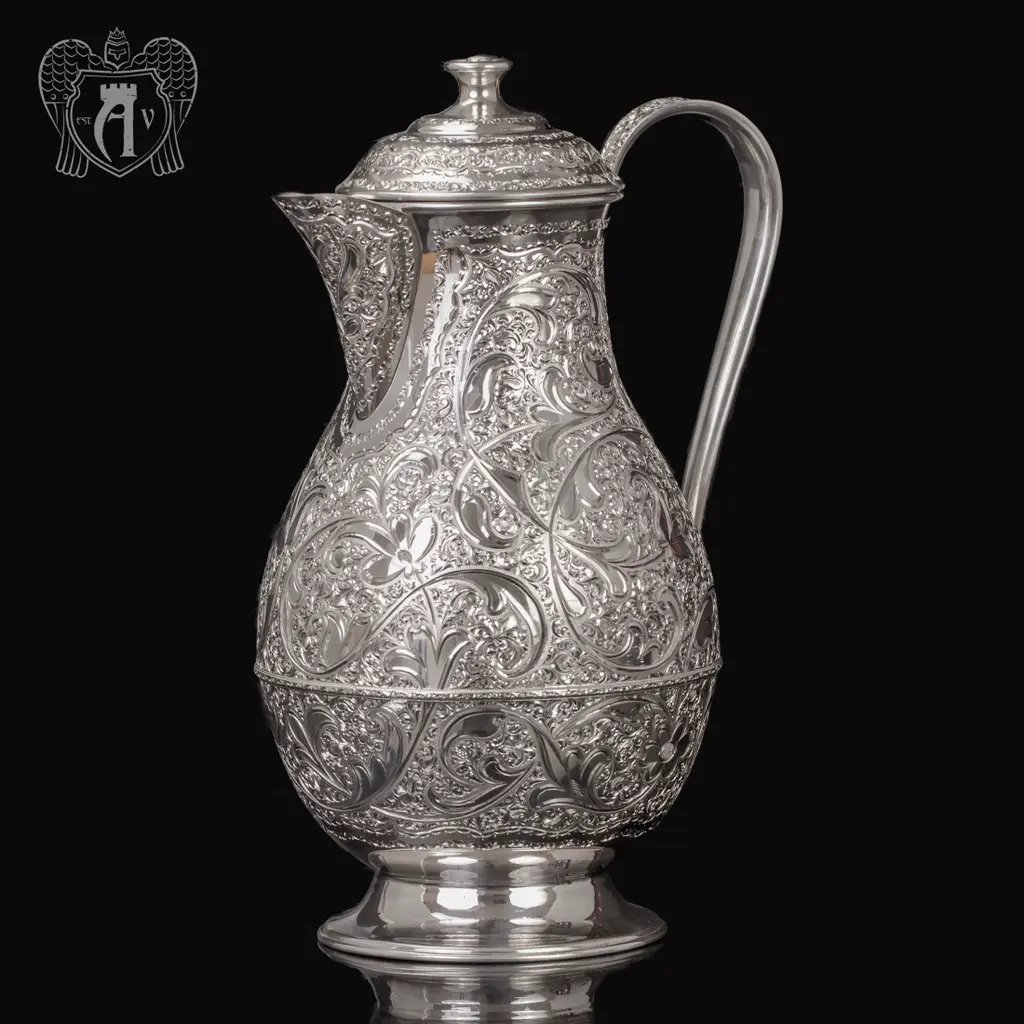 Кувшин из серебра 925 пробы  «Хрустальный звон»