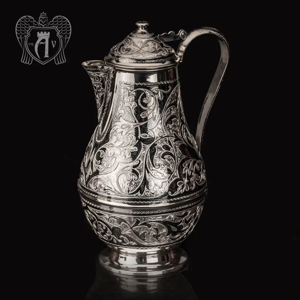 Кувшин из серебра  «Абердин» с крышкой на петле