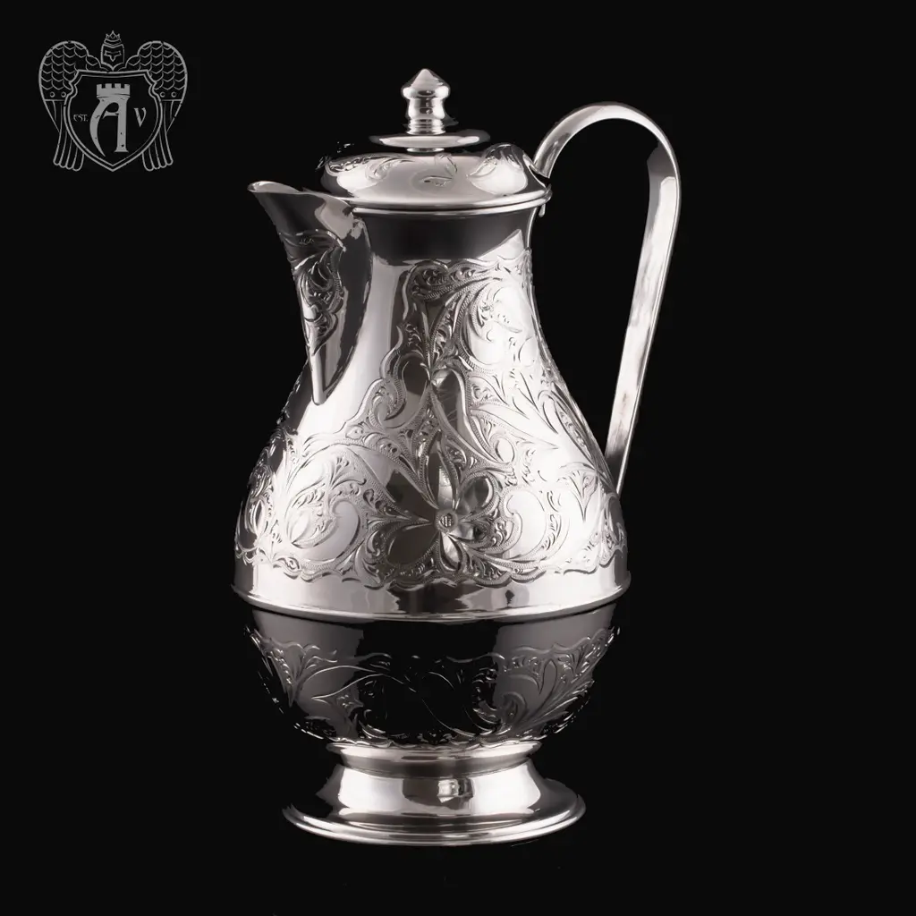 Кувшин из серебра без черни «Райский родник»