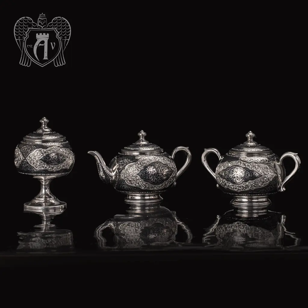 Набор чайный серебряный «Кармен»