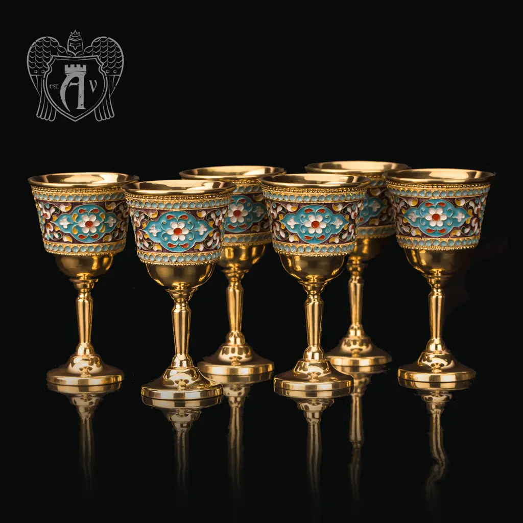 Набор рюмок из серебра «Наполеон»