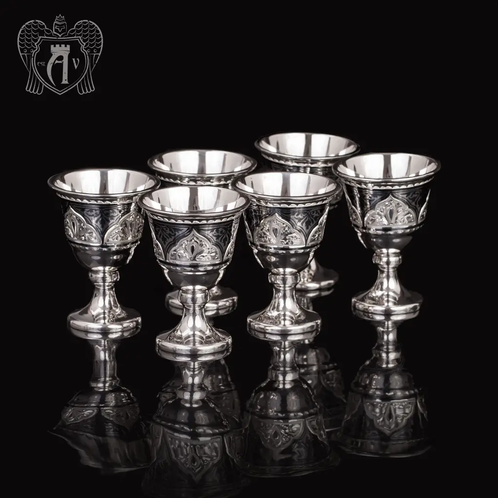 Набор серебряных рюмок «Гораций»