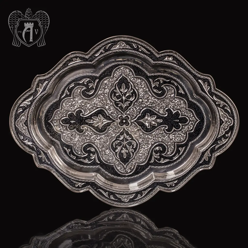 Поднос серебряный «Зевс»