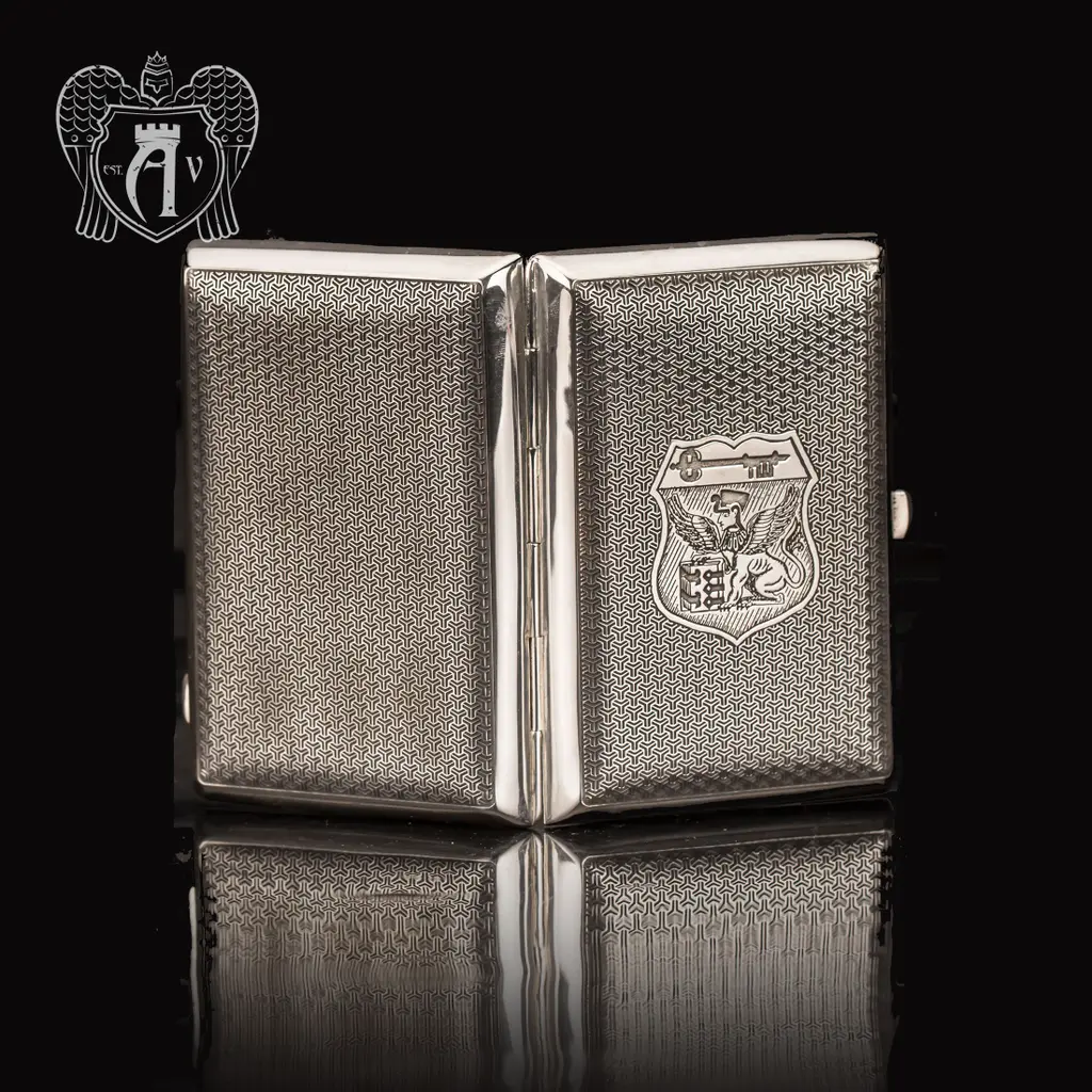 Портсигар из серебра «Именной»