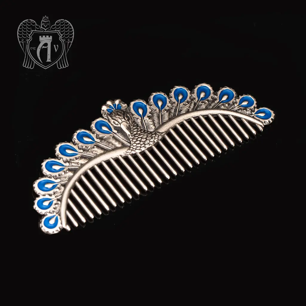 Расческа серебряная «Синяя птица»