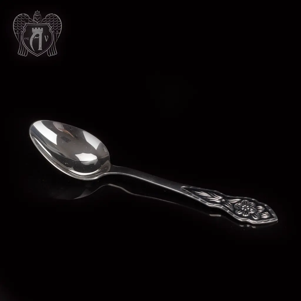 Серебряная чайная ложка  «Цветок»